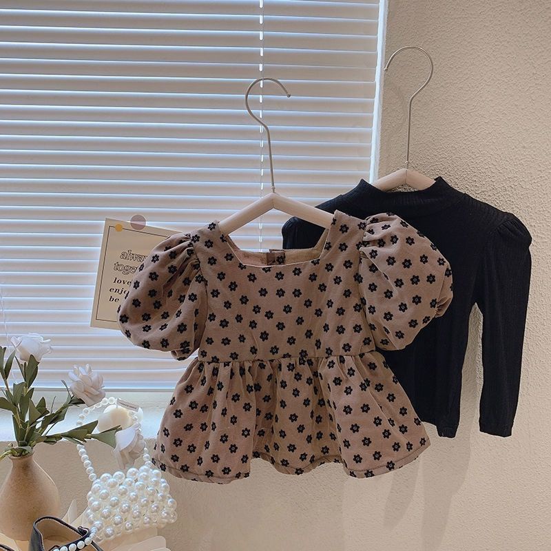 Bộ Áo Hoa Nhỏ + Quần Dài Thời Trang Hàn Quốc Cho Bé Gái