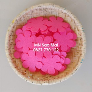 Sét 35 hoa đào vải nỉ 4.3 cm mầm non