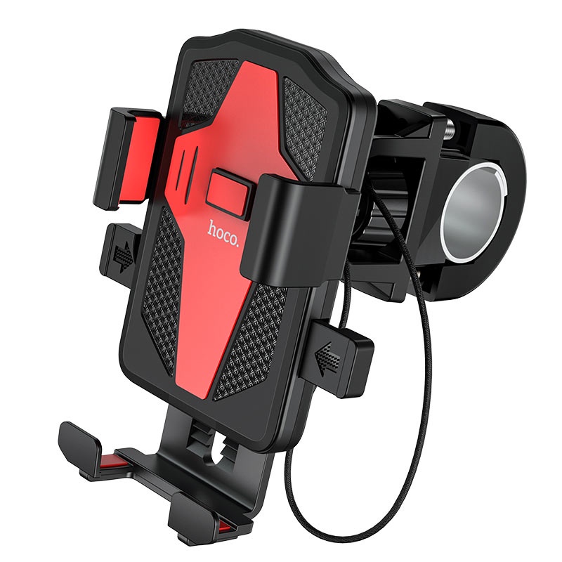 Combo giá đỡ kẹp điện thoại Hoco CA14 CA93 CA73 + Tẩu Sạc Z45A 2 USB - Chính hãng cho xe máy, mô tô, ô tô, xe đạp