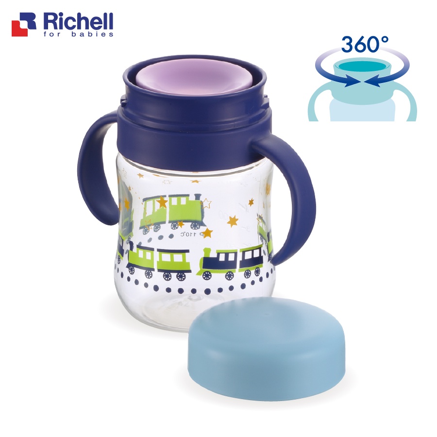 Bình tập uống Richell 360 độ Mugood