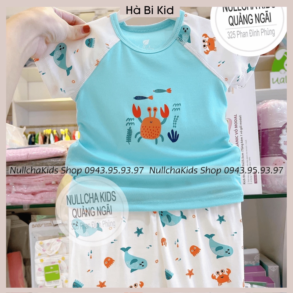 Bộ quần áo cộc tay chất liệu peptit Lullaby cho bé trai bé gái đủ màu size từ 6 tháng đến 3 tuổi HB0021