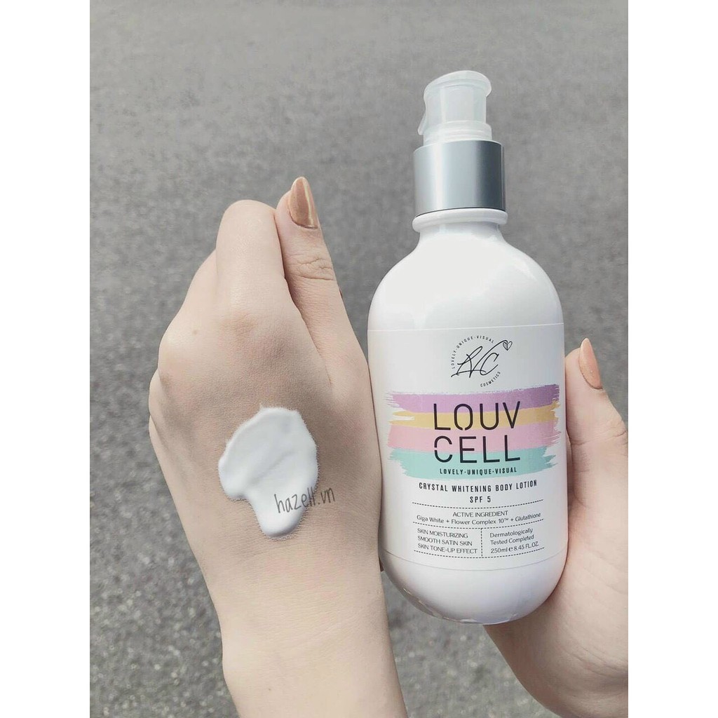 [Tặng Quà] Duỡng Thể Trắng Da LOUV CELL Crystal Whitening Body Lotion