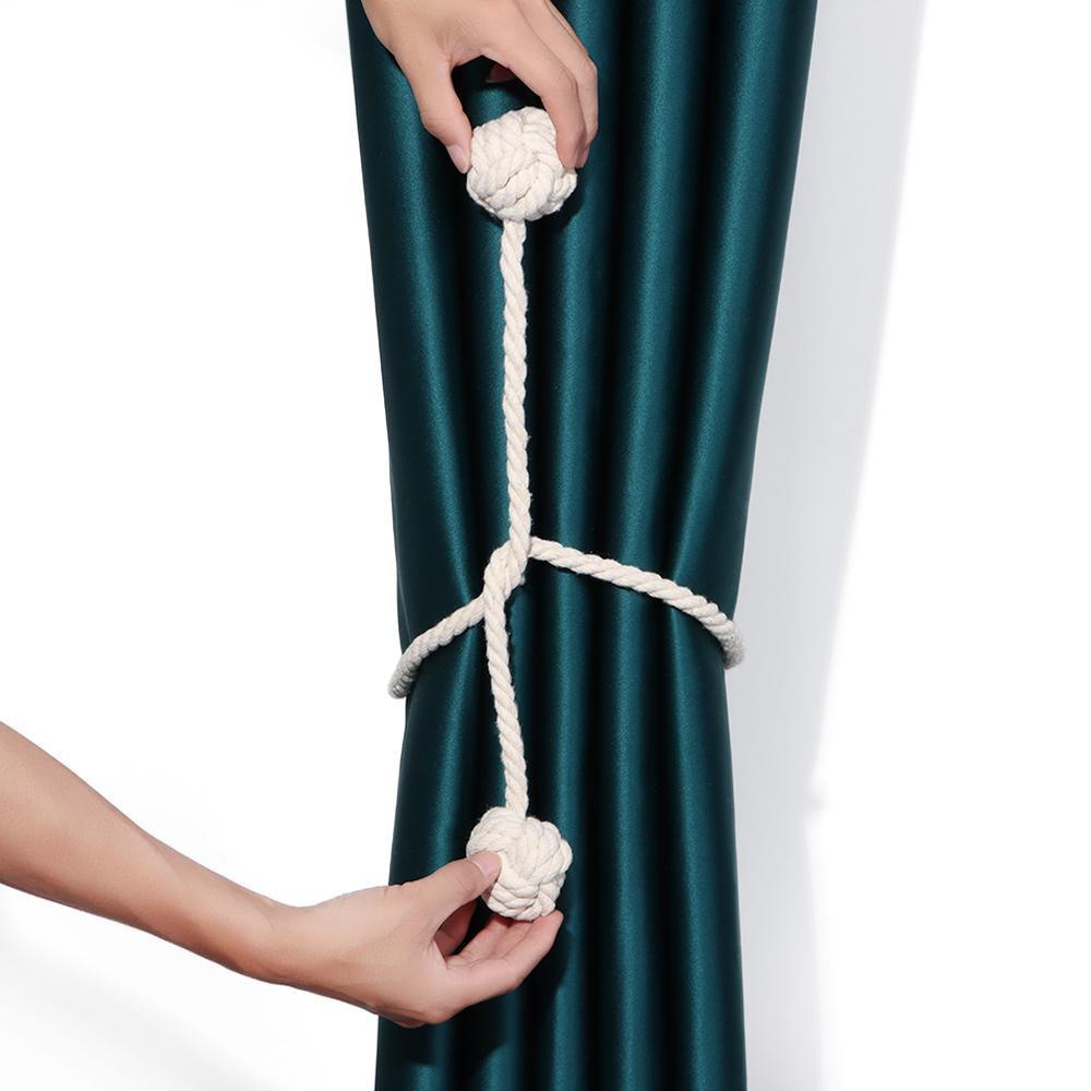 MUVAKO Dây Cột Rèm Cửa Bằng Cotton Handmade Trang Trí Phòng Ngủ