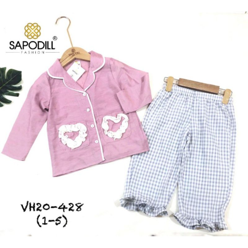 Bộ Pijama thiết kế hãng Sapodill mặc nhà cho bé gái 1-5y