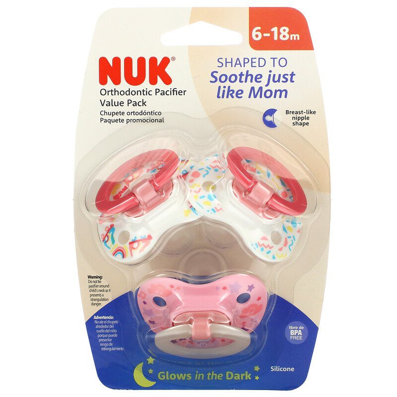 Ti giả Nuk chỉnh nha cho bé size 0-6 tháng, 6-18 tháng (Hàng nội địa Mỹ)