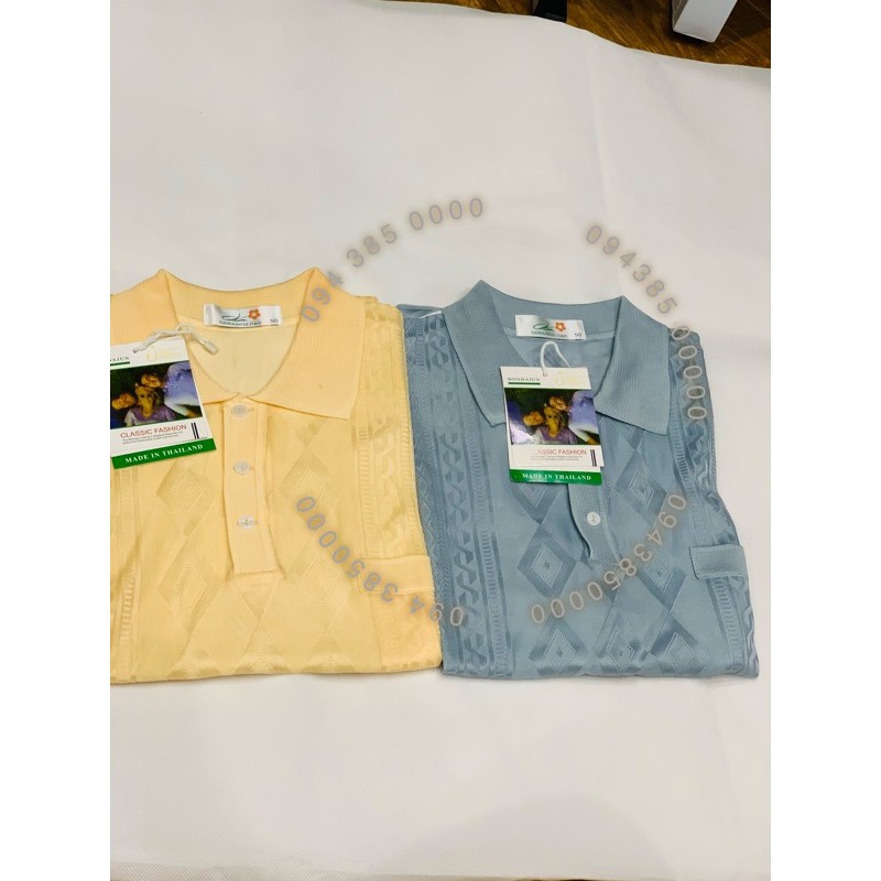 Áo Mông Tơ Ghi Nam Trung Niên hàng quảng châu nhiều màu Monta gut