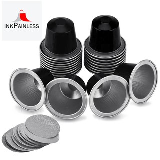 50Sets Refillable Cup Disposable Coffee Capsules Packaging Cafe Supplies for Nes