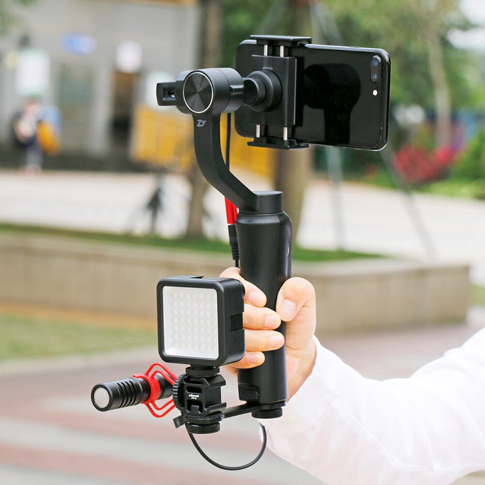 Ulanzi on-camera LED Video Light w cài đặt Boya BY-MM1 Microphone cho Zhiyun Mịn 4 / DJI Osmo 2 / Feiyu Vimble 2