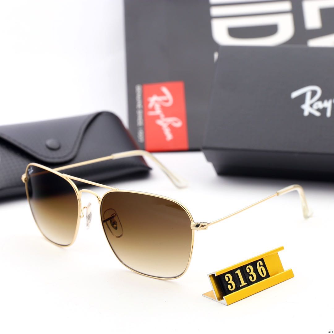 Aviator Ray-Ban_ chính hãng Kính râm 2021 Thời trang Hàn Quốc mới Kính râm nam nữ một mảnh Cặp đôi hợp thời trang Du lịch ngoài trời Kính râm lái xes