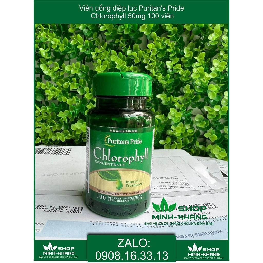 Viên uống diệp lục Puritan's Pride Chlorophyll 50mg 100 viên
