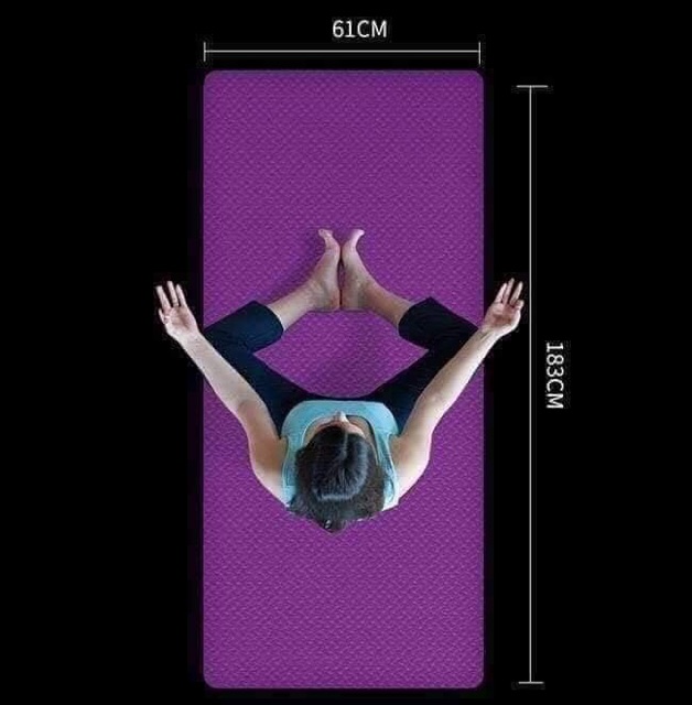 Thảm tập Yoga cao cấp TPE 2 lớp (có túi đeo)