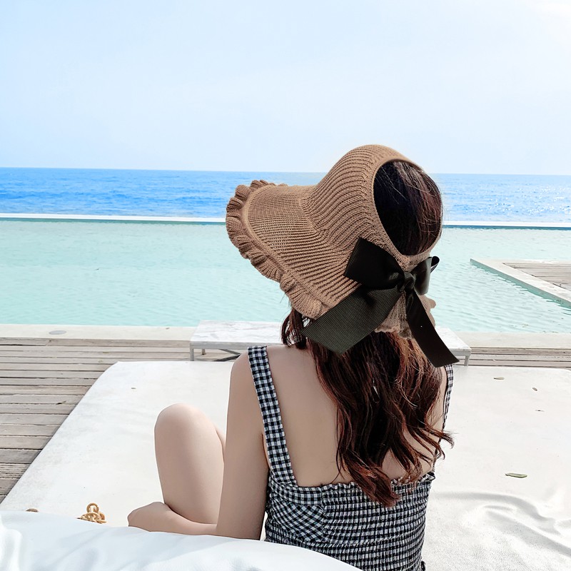 Mũ mềm, nón đi biển nữ nửa đầu viền bèo chống nắng - LOPDOP OFFICAL
