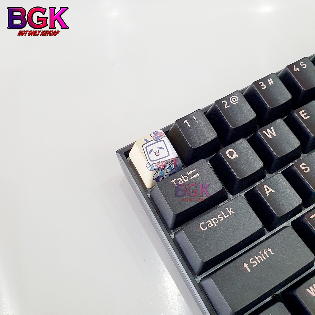 Keycap Lẻ Hình LOGO Bilibili OEM profile in dye sub ( keycap resin độc lạ )( Keycap Artisan )