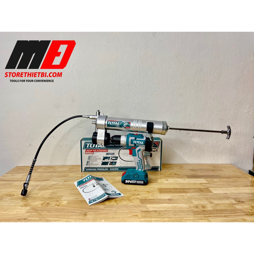TGULI2001 Thân Dụng cụ bơm mỡ dùng máy khoan pin và điện 400cc Total