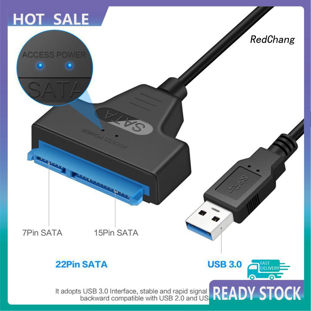 -SPQ- USB 3.0 to 22Pin SATA Adapter Cable 2.5inch Hard Disk Drive SSD Converter Cord