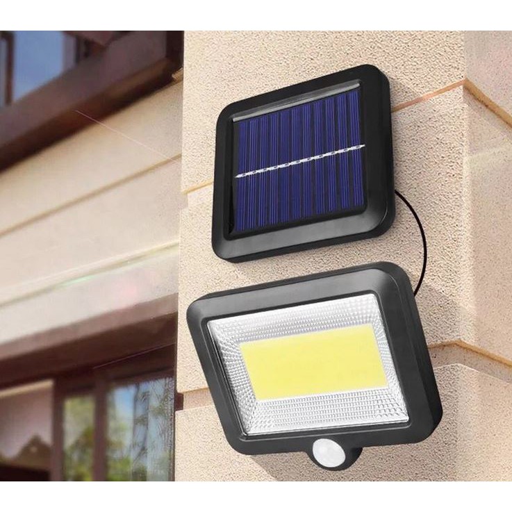 Đèn LED cảm biến chuyển động sử dụng năng lượng mặt trời bật tắt tự động 100 LED- 3 CHẾ ĐỘ PIN TÁCH RỜI