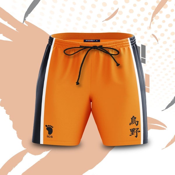 Quần Short Nam In Hình 3D Phong Cách Anime Haikyuu Độc Đáo