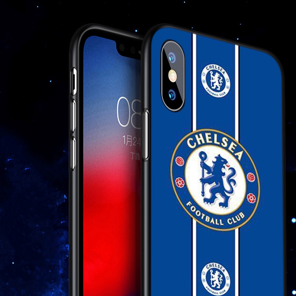 Ốp điện thoại mềm in họa tiết câu lạc bộ bóng đá Chelsea Q16 cho iPhone 6 6s 7 8 Plus X XR Xs 11 Pro Max SE 2020