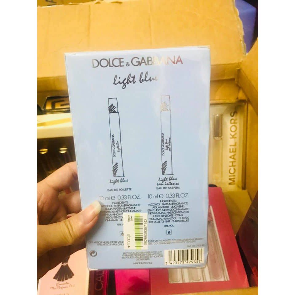 Set nước hoa D&G Light Blue 2X10ml Fullbox | Thế Giới Skin Care