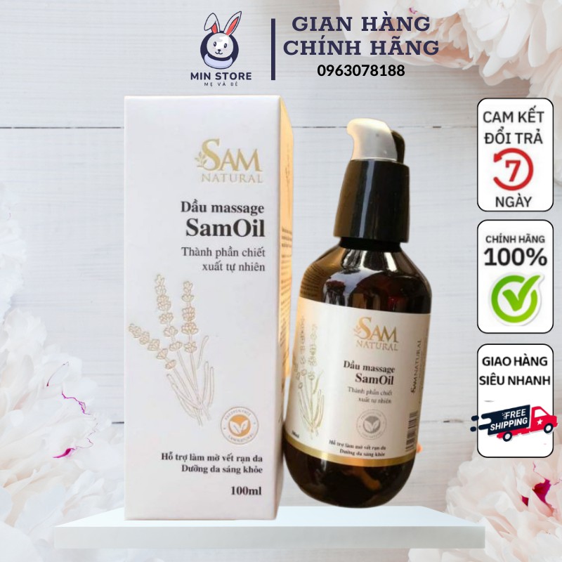 Dầu Massge Chống Rạn Da SamOil Trước Và Sau Sinh.Hỗ Trợ Giảm Rạn Da Dưỡng Ẩm Chống Khô Da - Sam Natural