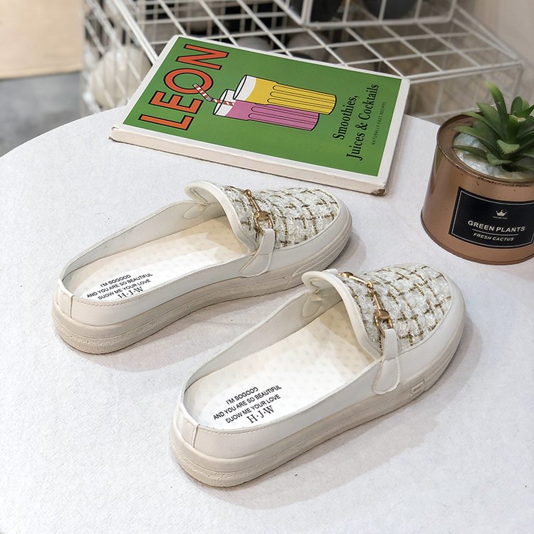 Giày Lười Canvas Họa Tiết Ca Rô Ca Rô Thời Trang Dành Cho Nữ | BigBuy360 - bigbuy360.vn