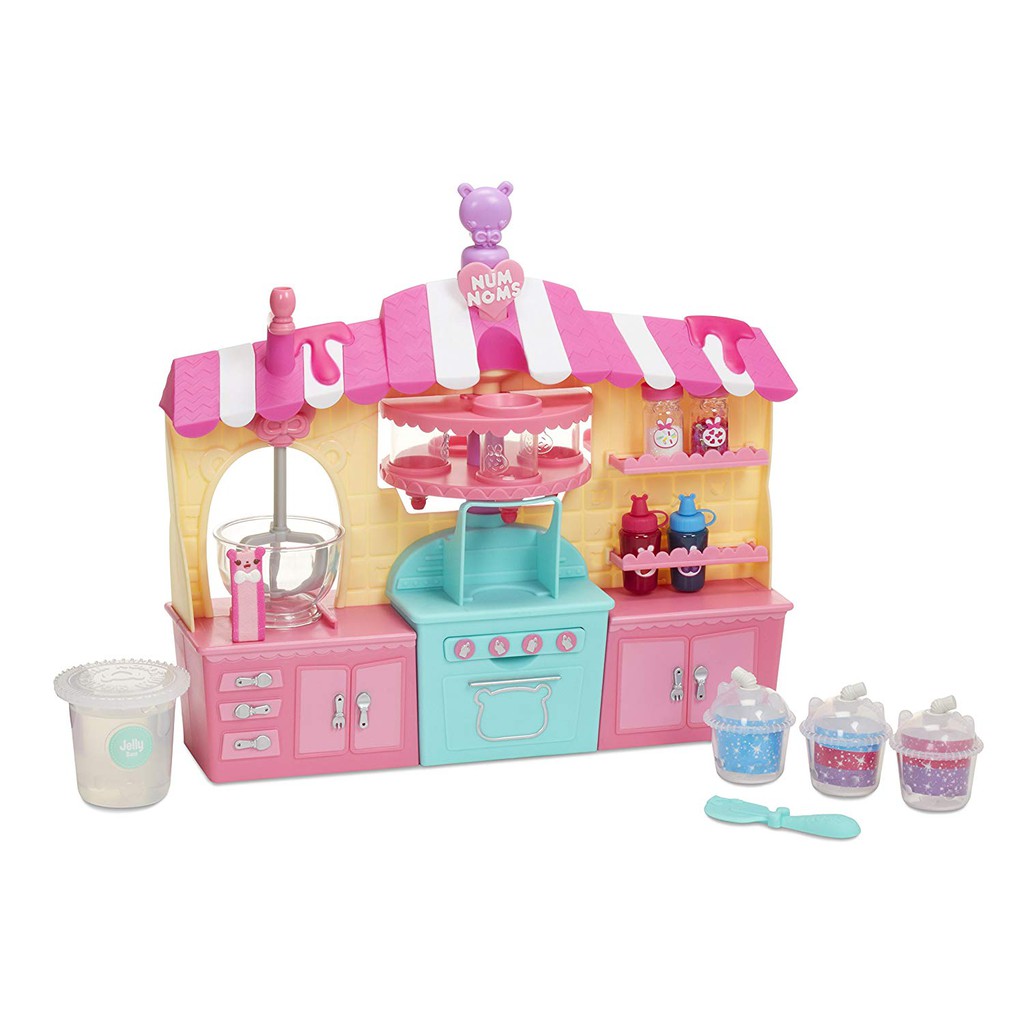 Bộ đồ chơi chế tạo chất dẻo ma quái Num Noms Snackables Silly Shakes Maker Playset (Mỹ)