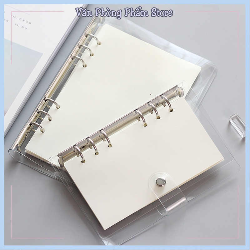 Bìa sổ còng A5 nhựa dẻo bullet journal planner binder sticker