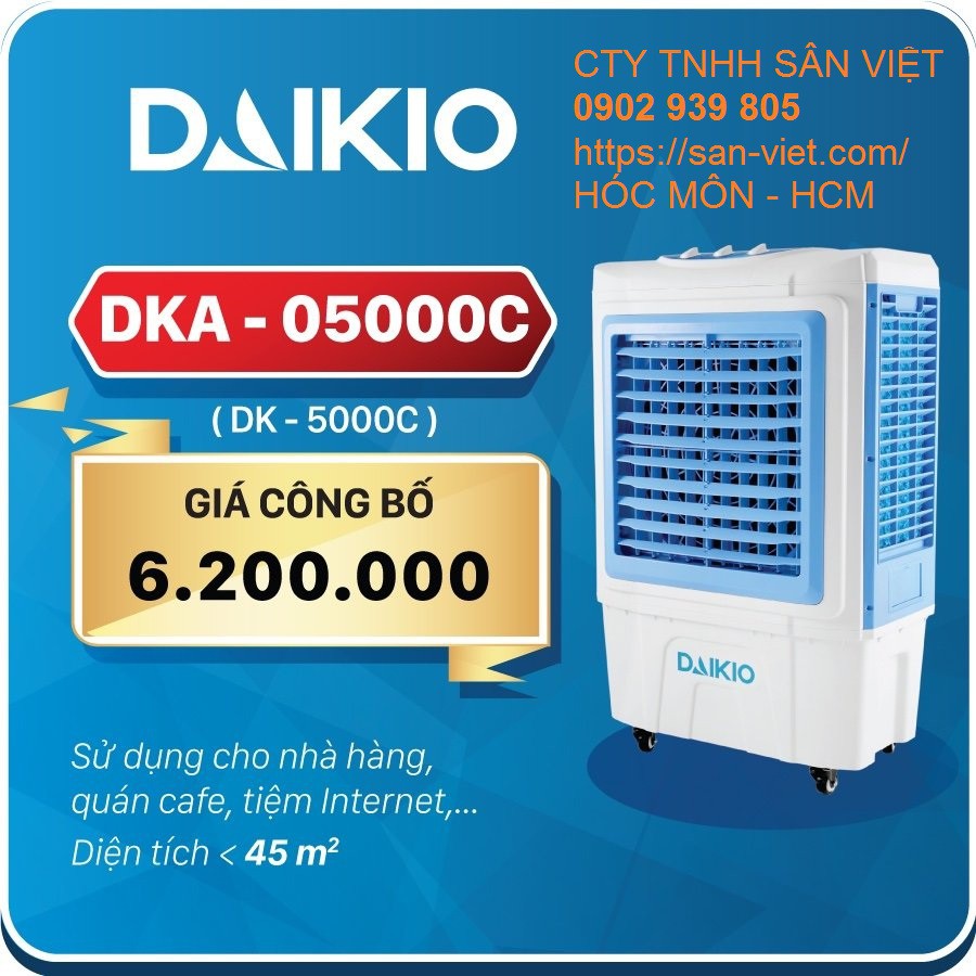 [KHUYẾN MÃI MÙA NÓNG] Máy làm mát không khí Daikio DKA - 05000C