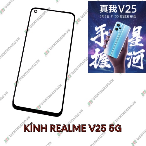 Kính realme v25 5g (kính ép)