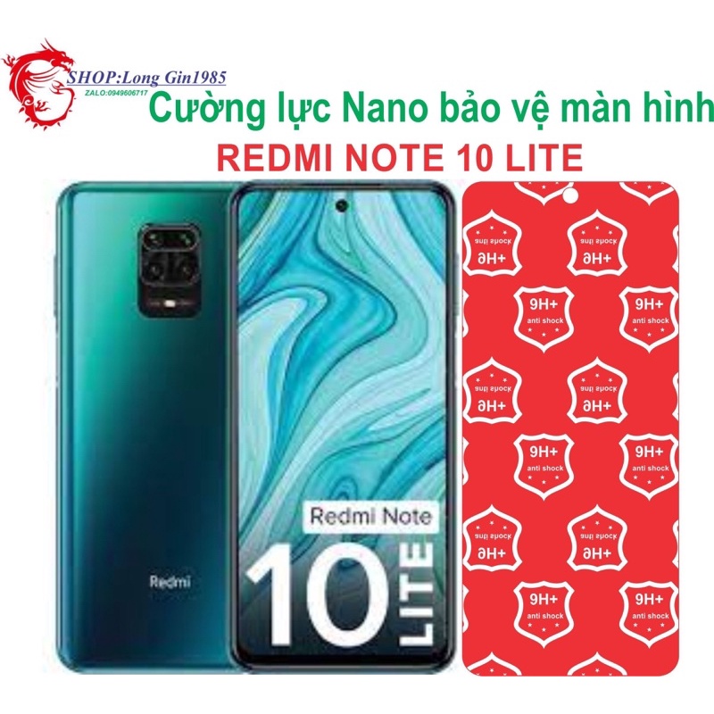 Redmi Note 10 Lite Cường lực Nano chống va đập chống trầy xước tốt