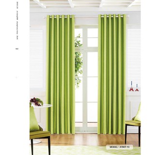 Bộ rèm cửa chính 4 cánh - Ngang 3m cao 3m- Bộ 2 tấm- tông màu xanh - Vải CN HQ kiểu may khoen ore