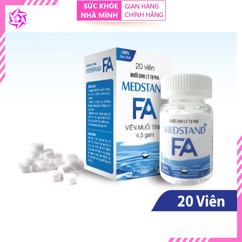 SKNM | Viên Muối Sinh Lý Tự Pha Medstand FA ® - Hộp 20 Viên Tiện Lợi