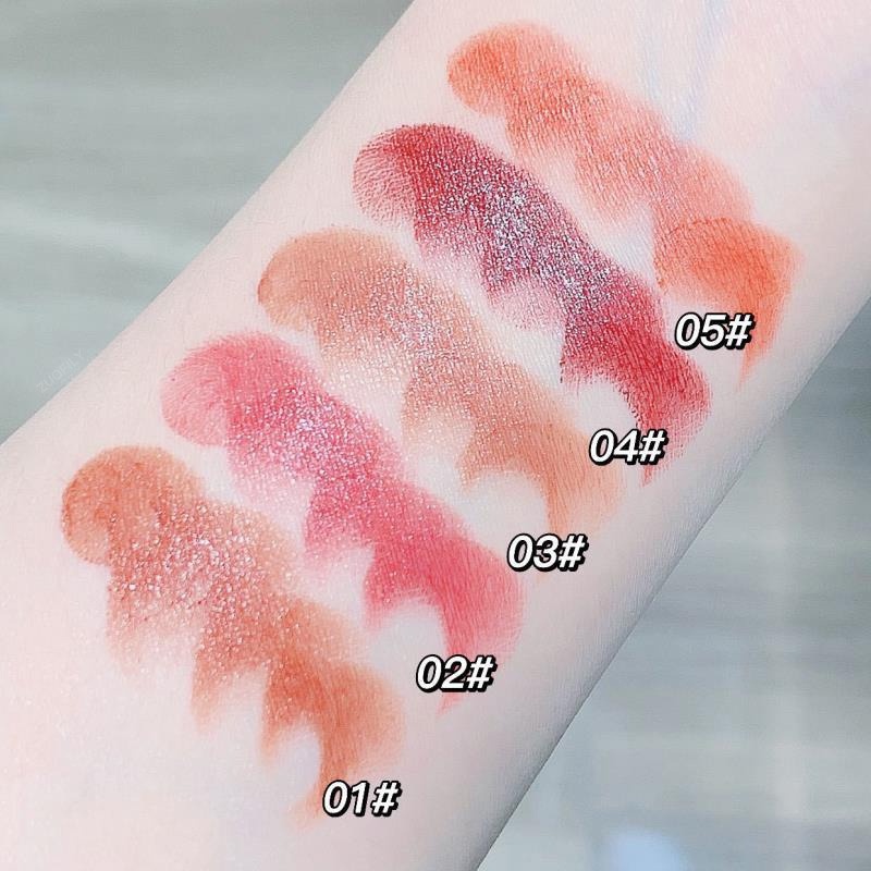 Son Môi Màu Nhung Lì Trong Suốt Lâu Trôi Không Dính Ly Thiết Kế Vỏ Hình Viên Đá Phong Cách Retro