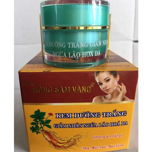 Kem Hồng Sâm Vàng dưỡng trắng, giảm nhăn, ngừa lão hóa 5g và 10g