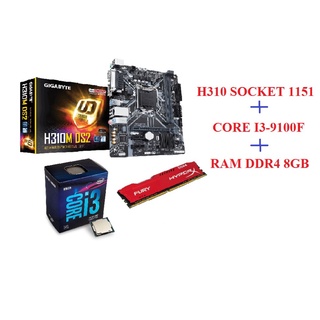 Combo Main H310 + CPU i3-9100f + RAM 8GB giga, asuss,... tháo máy hang đẹp