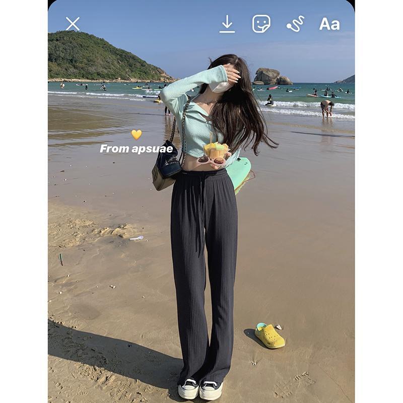 Áo Thun Dài Tay Hở Lưng Phong Cách Hàn Quốc Thời Trang Cho Nữ