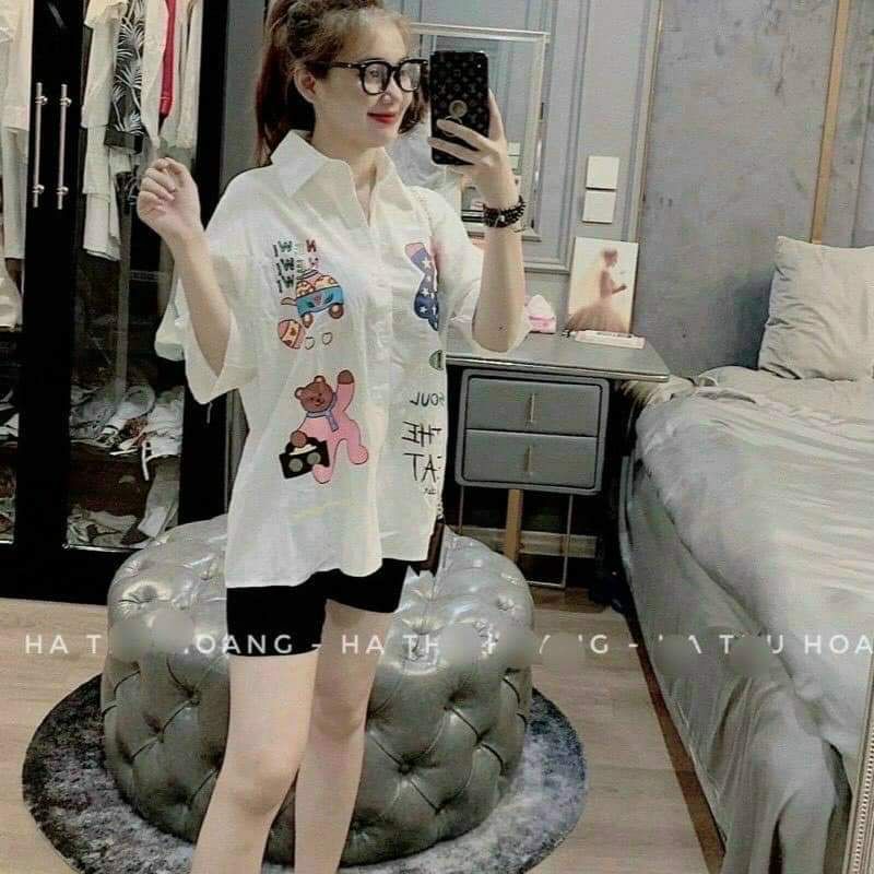 ÁO SƠMI BIGSIZE (TẶNG KÈM QUẦN BORIP) TRẺ TRUNG HIỆN ĐẠI PHÁ CÁCH CHẤT LIỆU LỤA CAO CẤP MỀM MỊN MÁT SIÊU THẤM HÚT