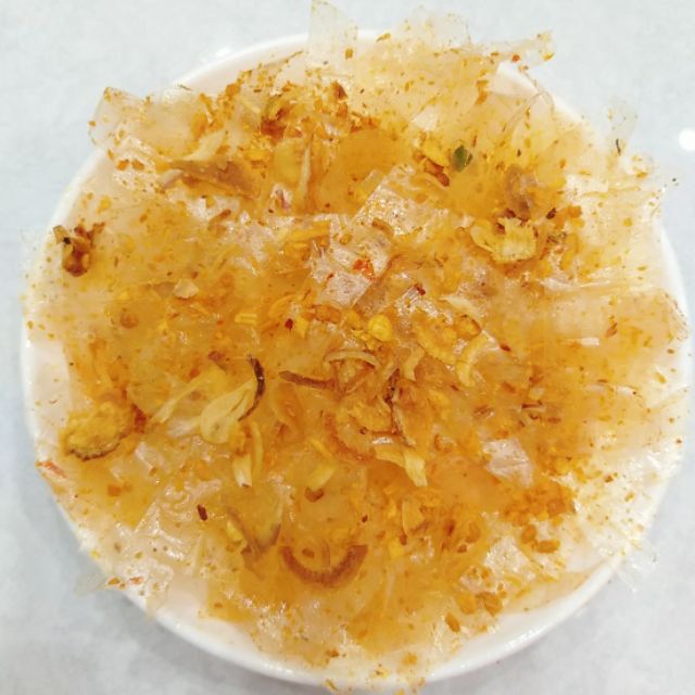 100g bánh tráng trộn hành phi, tỏi phi ( ăn chay được)