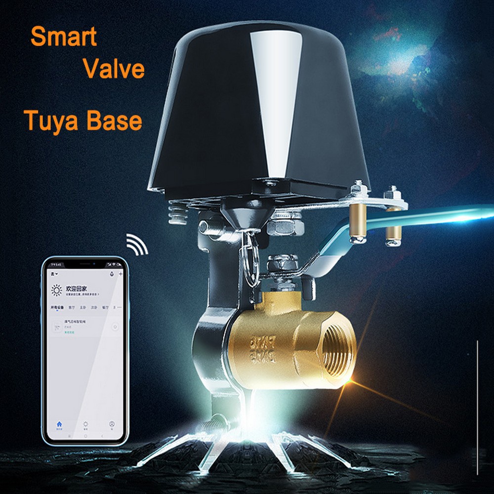 Van Nước Wifi Tuya điều khiển tắt mở van nước tự động qua điện thoại