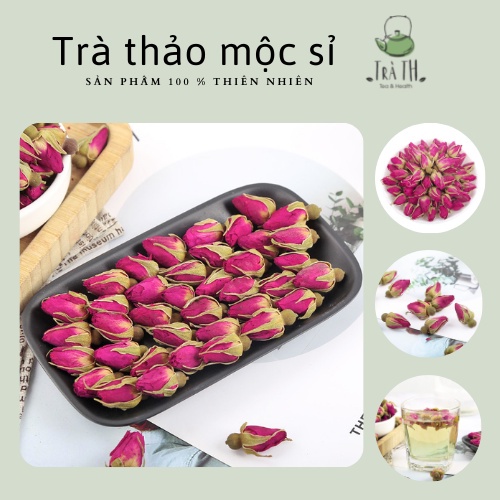 nụ hồng khô đà lạt rose tea trà thảo mộc sỉ 100 gram
