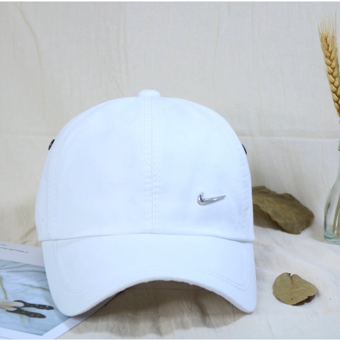 Nón kết mũ lưỡi trai nam nữ HOT màu trắng trơn thoáng mát