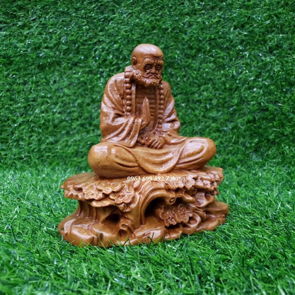 [GIA RE] Tượng đạt ma sư tổ ngồi thiền bằng gỗ
