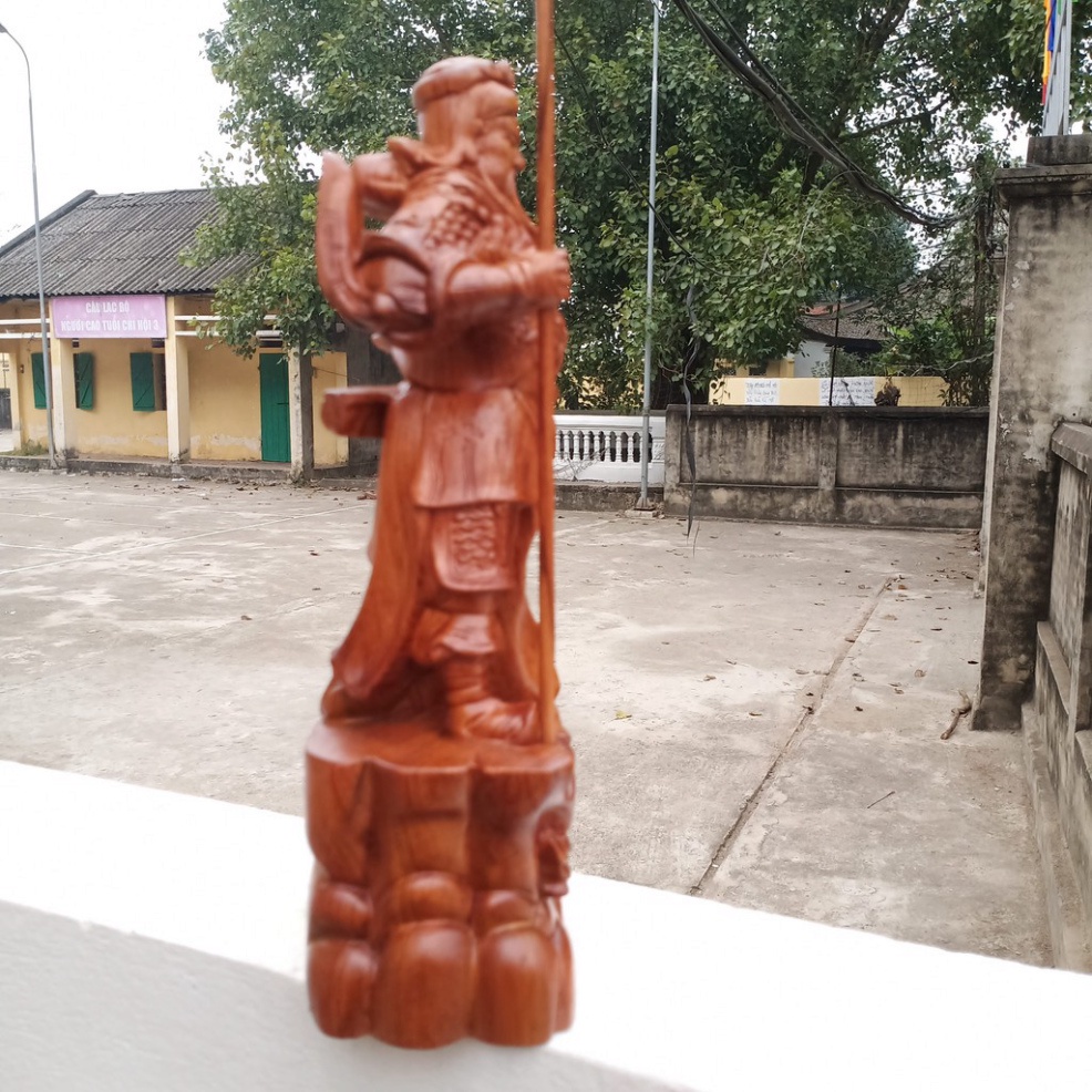 Tượng Quan vân trường Quan công gỗ hương cao 30