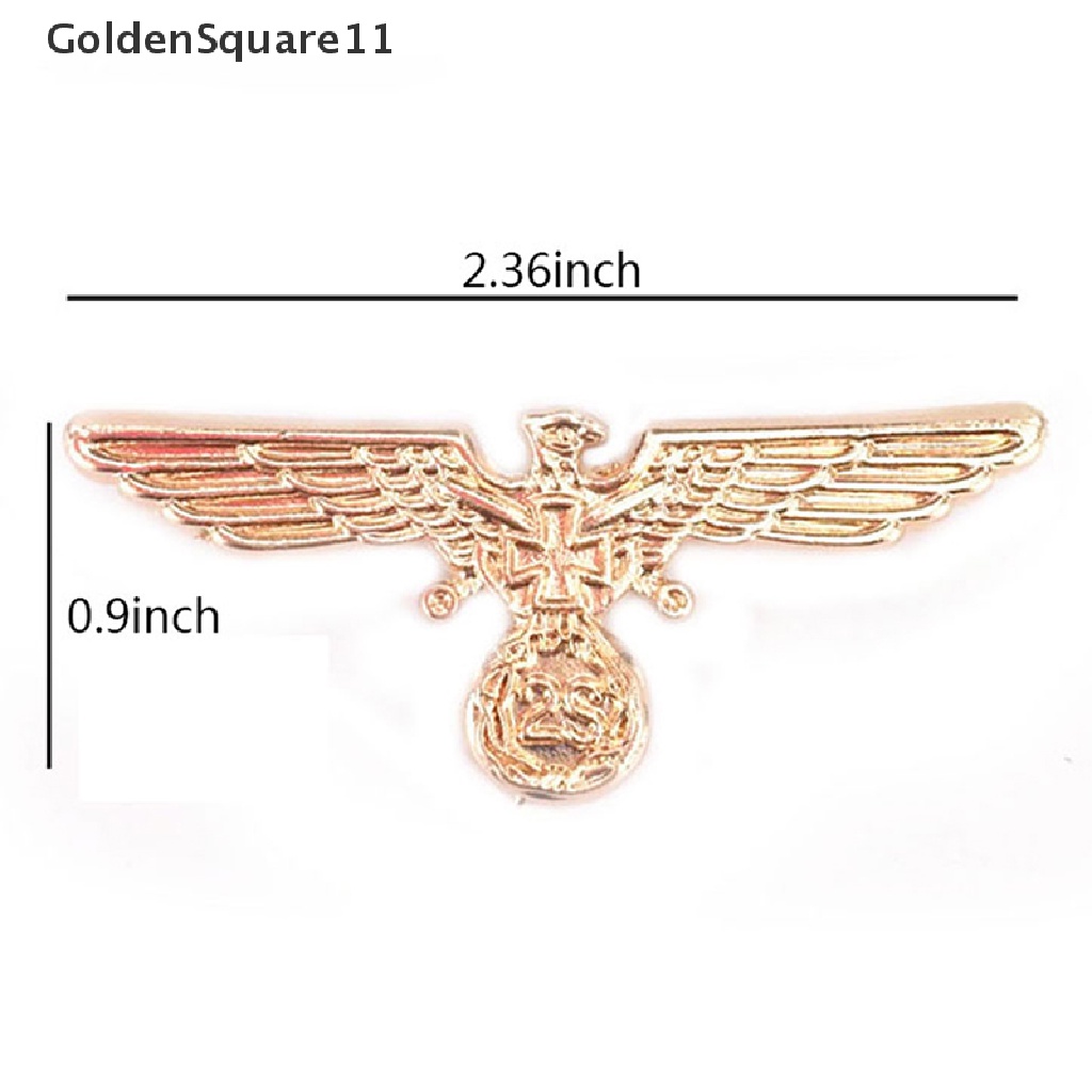 [GoldenSquare11] Ermany World War II Golden Eagle Military Brooches Pin Badge Souvenir Medal  [GoldenSquare11]