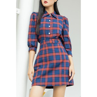 Chân váy chữ a ngắn kẻ sọc jaw0584 - 92wear