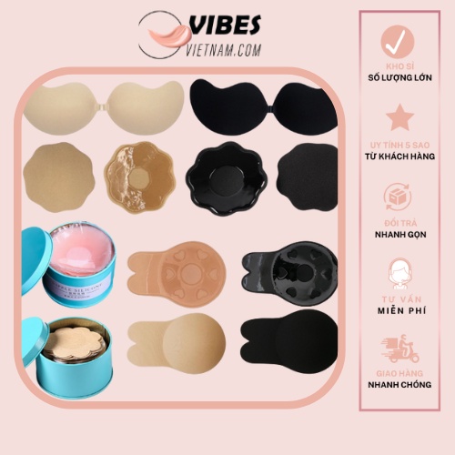 Miếng Dán Ngực - Dán Ti Hình Hoa Silicon Định Hình Cao Cấp Nhỏ Gọn Tiện Lợi - vibesvietnam