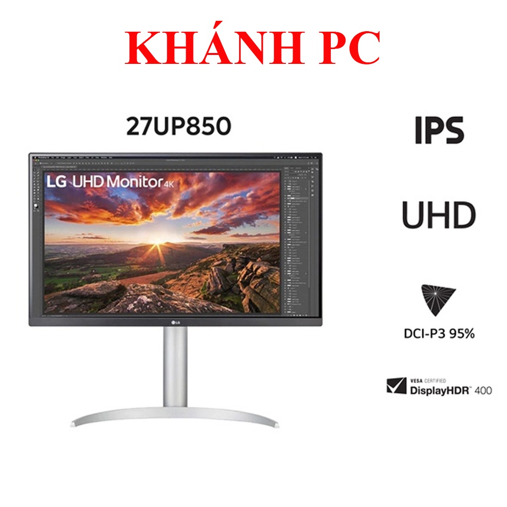 NEW - chính hãng - Màn hình LG 27UP850-W 27'' UHD 4K IPS 60hz VESA DisplayHDR™ 400 USB Type-C™