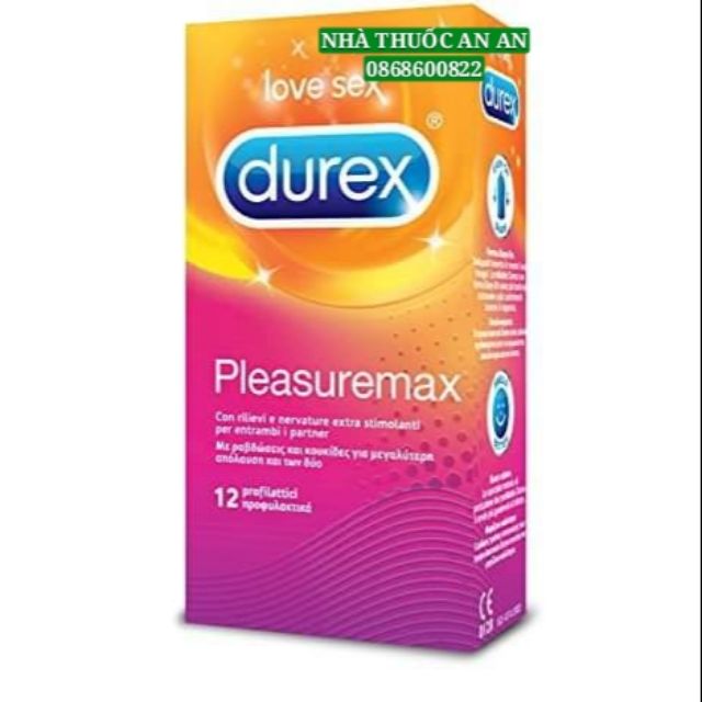 CHÍNH HÃNG BAO CAO SU DUREX PLEASUREMAX GÂN GAI