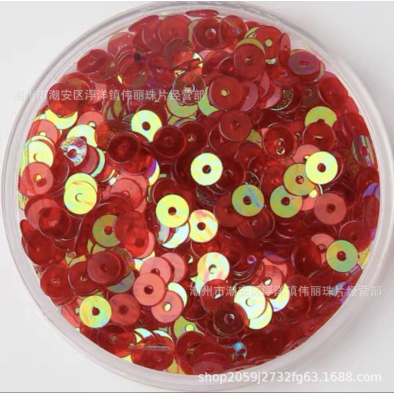 Hạt kim sa tròn phẳng 6-7mm, nguyên liệu đính kết QNshop