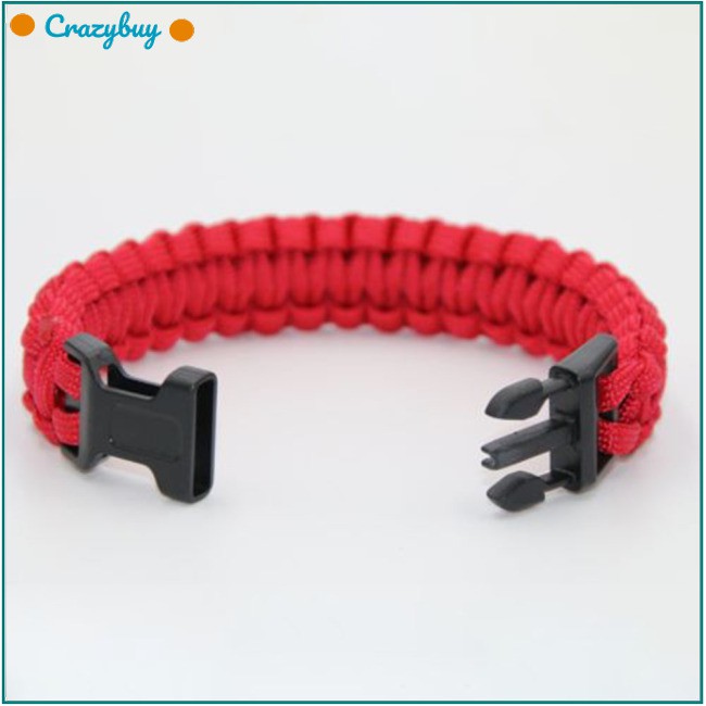 Vòng đeo tay sinh tồn paracord dây dù bện có khóa cài nhựa thời trang
